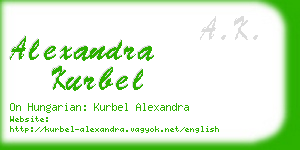 alexandra kurbel business card